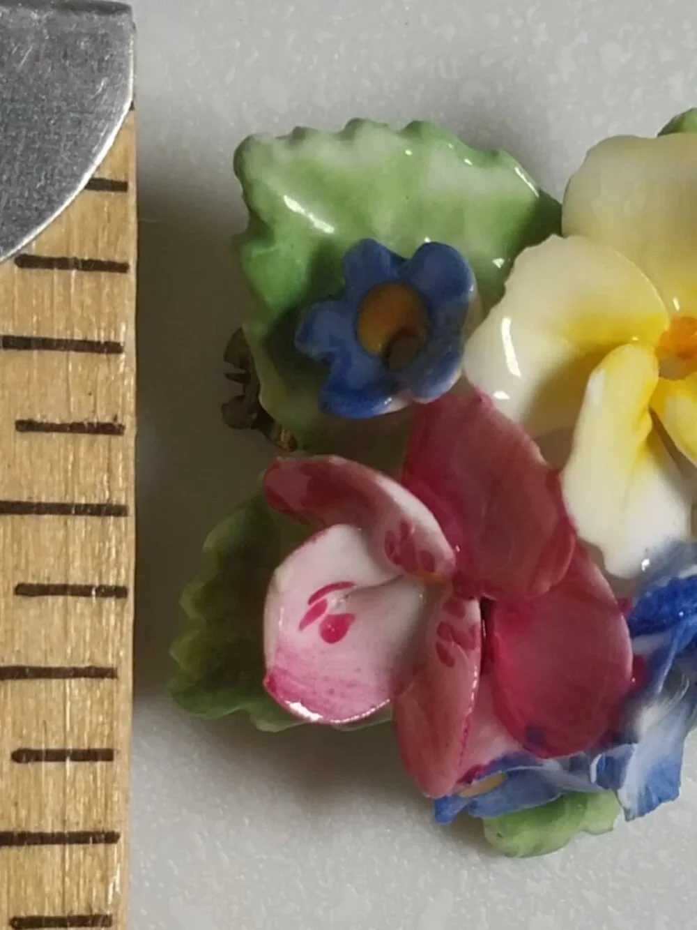 Vintage Coalbrook China Porcelain Bouquet Brooch/Pin Made in England